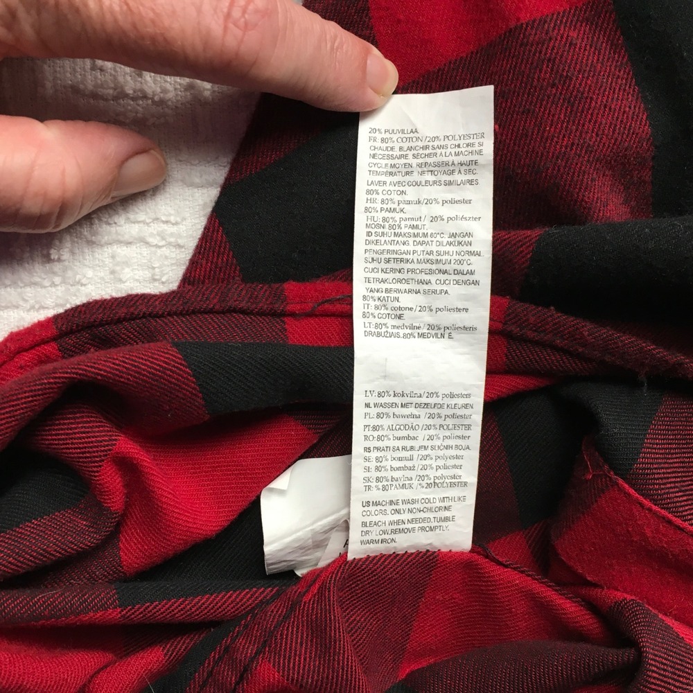 Busch Beer Mens M Buffalo Plaid Flannel Shirt Button Up Lumberjack Americana‎ - Picture 7 of 7